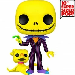 FUNKO POP Jumbo : TNBC - Jack & Zero Blacklight JUMBO