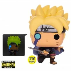 FUNKO POP Animation : Boruto W/ Marks (GITD) Entertainment Earth Exclusive Damaged
