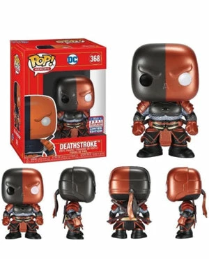 FUNKO POP Asia : Metallic Deathstroke Imperial Palace Beijing Pop Toy Show Exclusive Limited Edition (w/ HardStack) Slight Damage